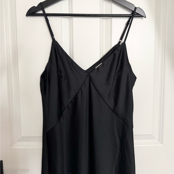 A New Day Black Slip Maxi Dress Spaghetti Strap - Picture 7 of 9